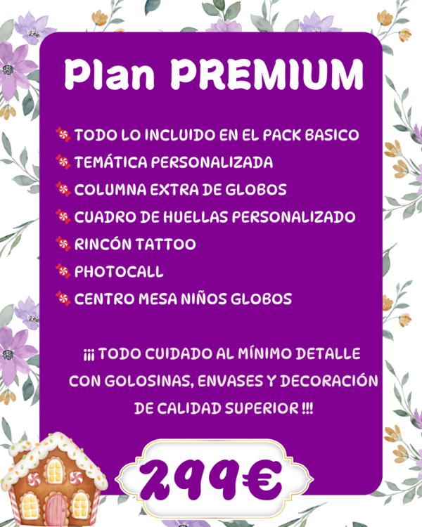 Mesa dulce en albacete , plan premium