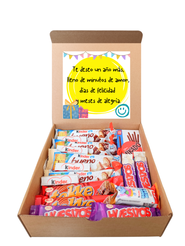 Caja de chocolatinas - Edición "FELIZ CUMPLEAÑOS" - Imagen 2